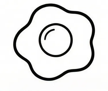 a black and white drawing of an egg.webp